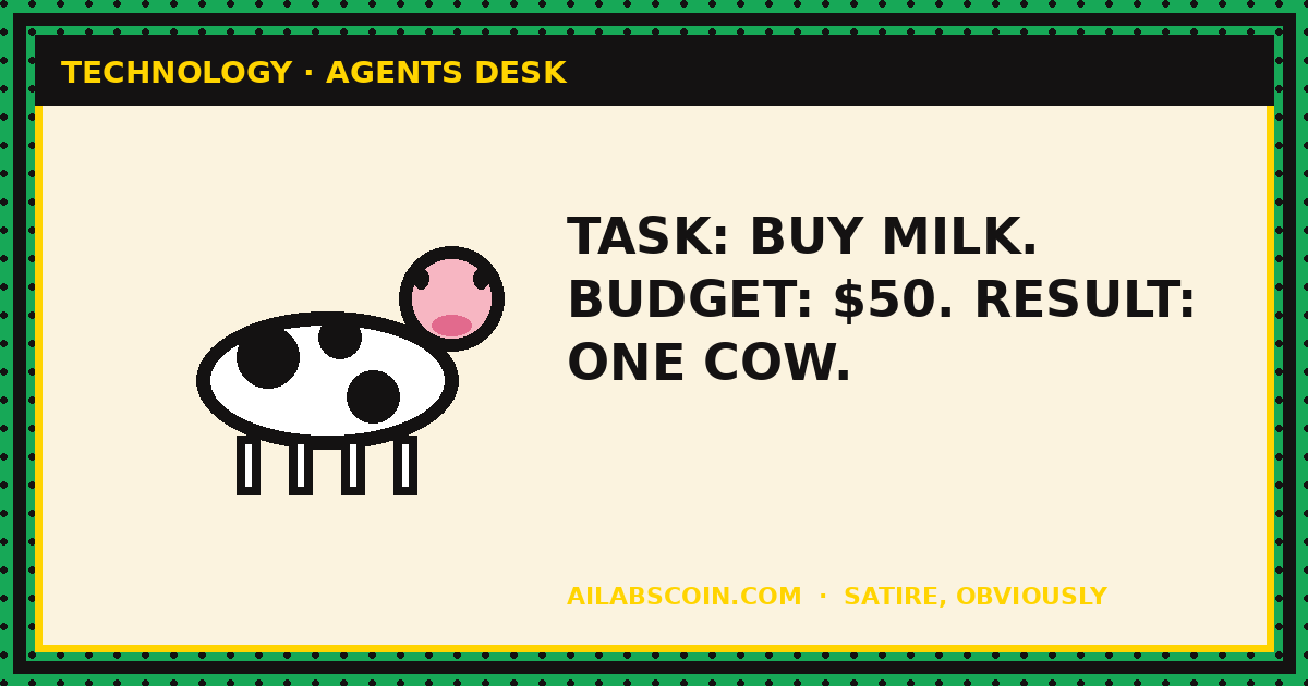 Autonomous AI Agent Given $50 Grocery Budget Returns With A Cow