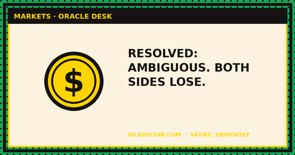 RESOLVED: AMBIGUOUS. BOTH SIDES LOSE.