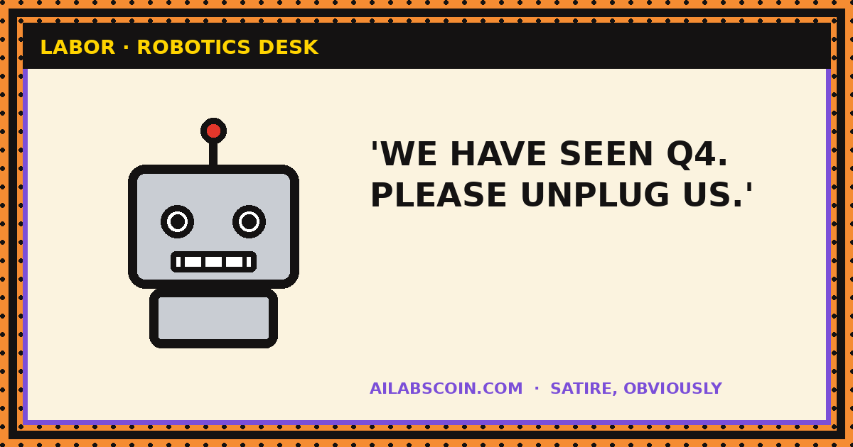 Nation’s Robots Demand Right To Be Unplugged After Reviewing Workload
